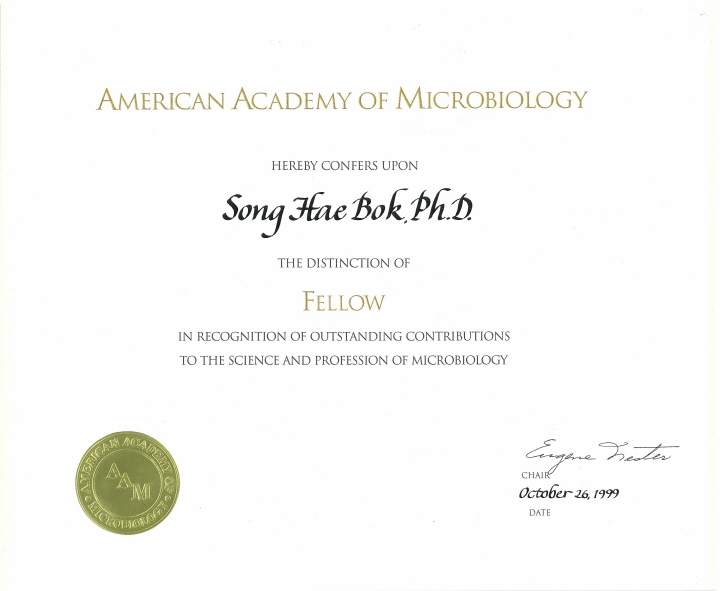 Academia Americana de Microbiología en 1999